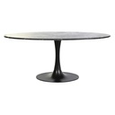 Dining Table DKD Home Decor Black Metal Marble 180 x 100 x 76 cm