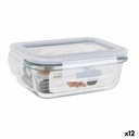 Fiambrera Hermética Santa Clara Transparente Rectangular 375 ml (12 Unidades)