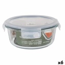 Fiambrera Hermética Santa Clara Transparente Ø 17 cm 0,9 l (6 Unidades)