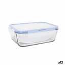 Fiambrera Hermética LAV Gris Transparente 1,2 L (12 Unidades)