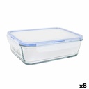 Fiambrera Hermética LAV Gris Transparente 1,9 L (8 Unidades)
