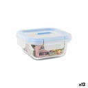 Hermetic Lunch Box Quttin Boho Transparent 0,3 L (12 Units)