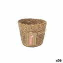 Multi-purpose basket Privilege   Brown wicker Circular ø 12 x 11 cm (36 Units)