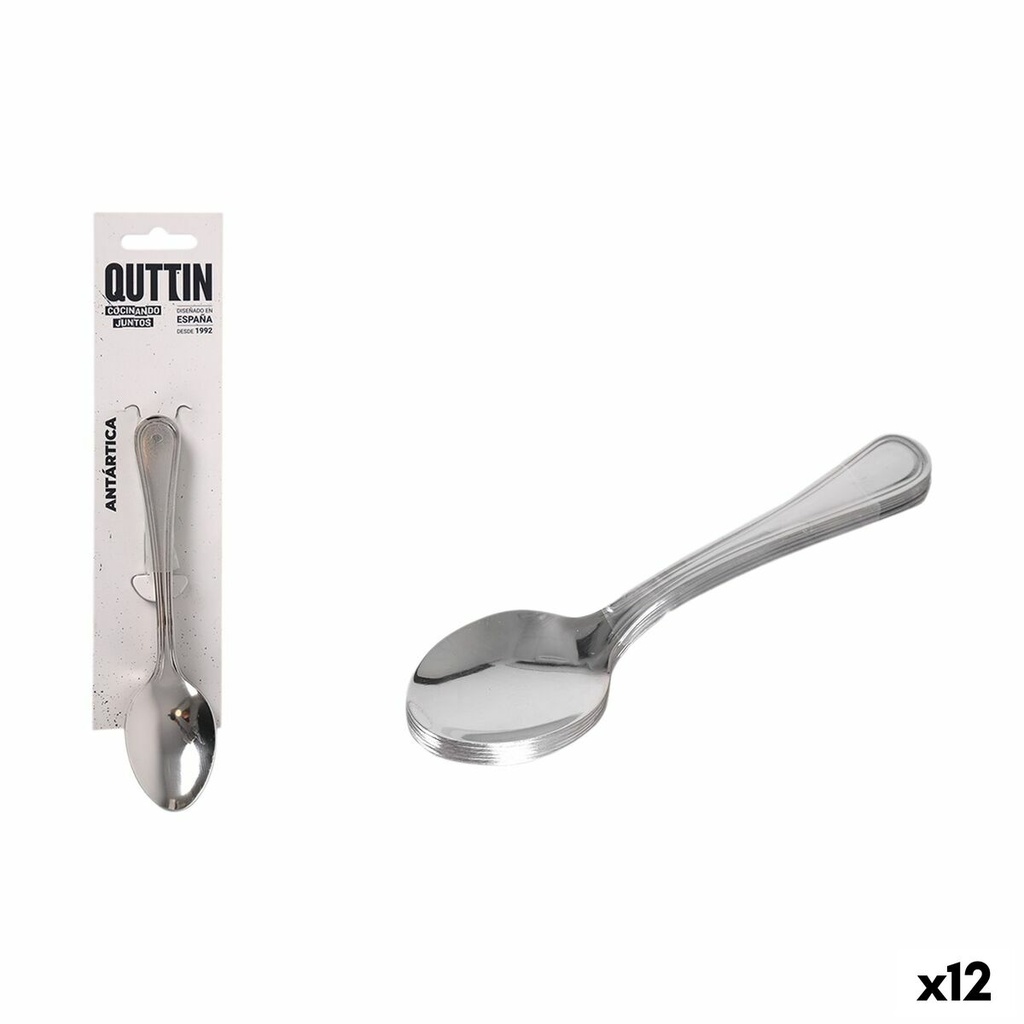 Dessert spoon Quttin Antartica 1,5 mm 6 Pieces (12 Units)