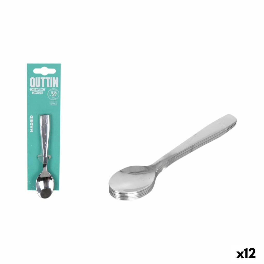 Dessert spoon Quttin Madrid 13 x 2,7 x 1 cm 6 Pieces (12 Units)