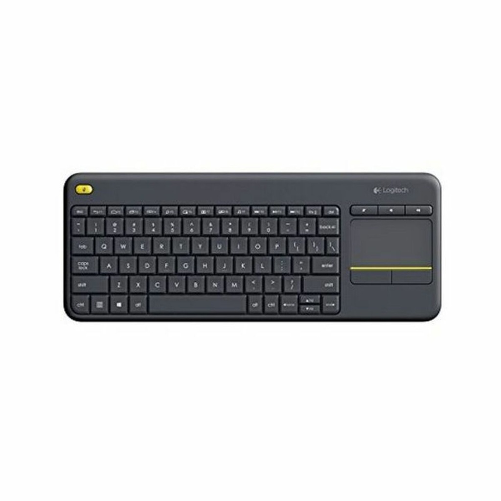 Teclado con Touchpad Logitech K400 Plus Negro