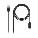 Cable USB A a USB C NANOCABLE 10.01.210 Negro
