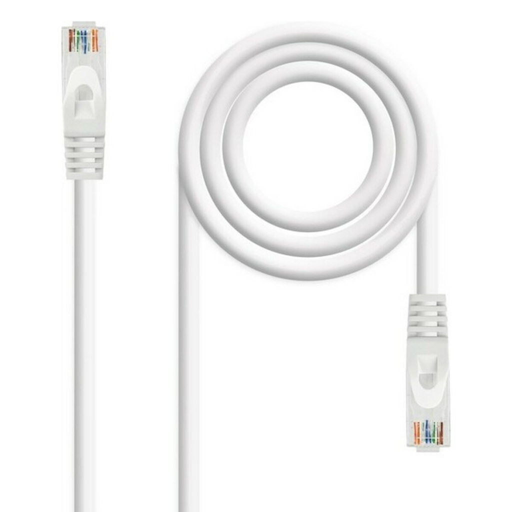 Cable de Red Rígido UTP Categoría 6 NANOCABLE 10.20.1803-W LSZH (3 m) Blanco