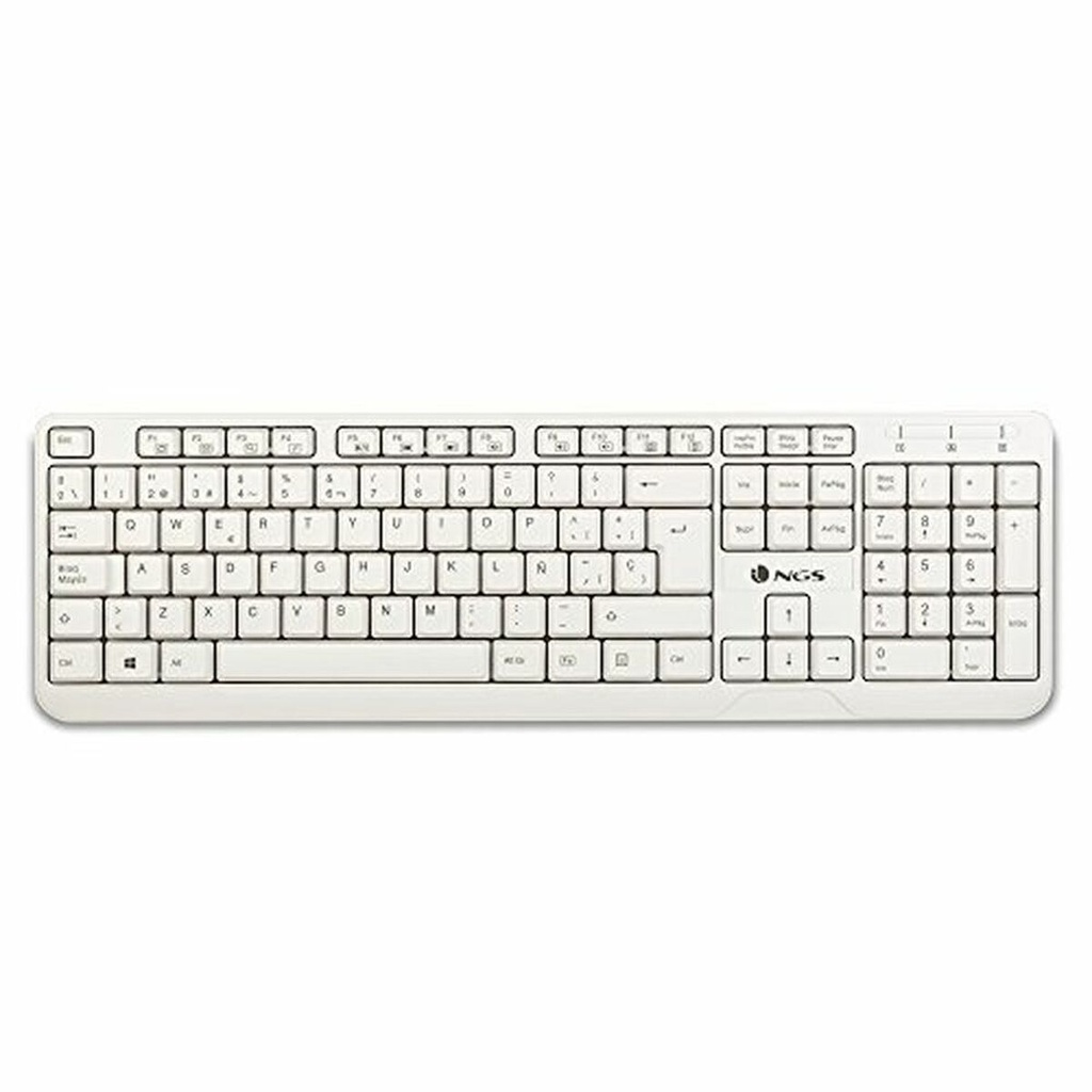 Teclado NGS Spike Blanco Qwerty Español