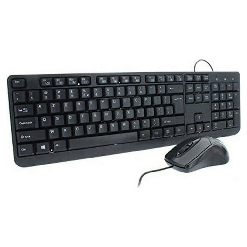 Teclado y Ratón Mobility Lab ML309415 AZERTY Negro