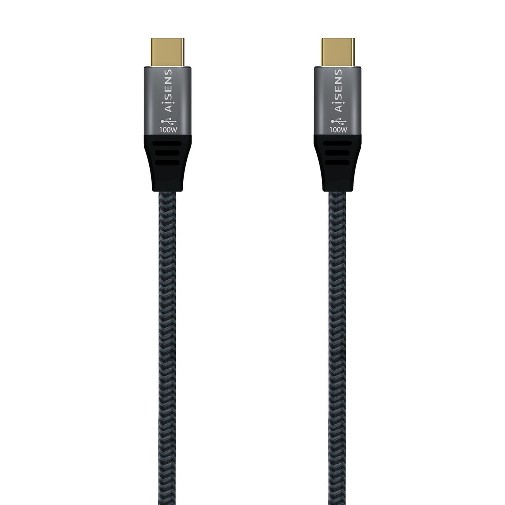 Cable USB-C a USB-C Aisens A107-0634 Gris 2 m