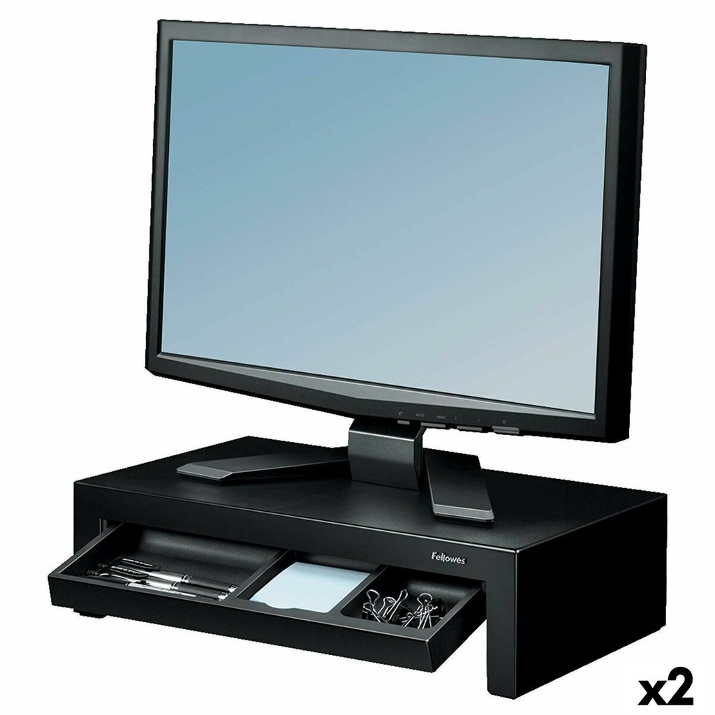 Elevador Fellowes Designer Suites Monitor Negro 2 Unidades