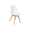 Chair DKD Home Decor White Natural polypropylene beech wood 48 x 55 x 83 cm