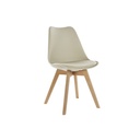 Silla DKD Home Decor Beige Natural Espuma Polipropileno Madera de haya Poliuretano 48 x 54 x 82 cm 48 x 55 x 83 cm