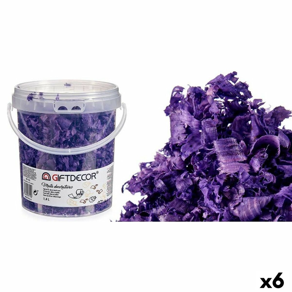 Decorative Shavings Gift Decor VIRUTA-LILA Lilac 1,4 L (6 Units)