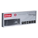 Teclado Activejet K-3803SW Negro QWERTY