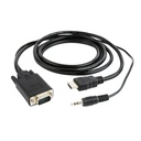 VGA to HDMI Adapter with Audio GEMBIRD A-HDMI-VGA-03-6 Black 1,8 m