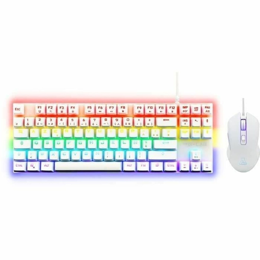 Teclado y Ratón Gaming The G-Lab MERCURY W Blanco