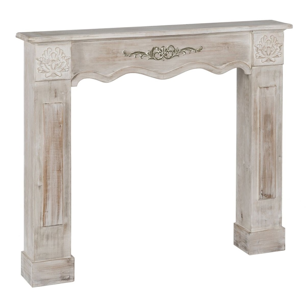 Fireplace Beige Fir wood MDF Wood 116 x 20 x 102 cm