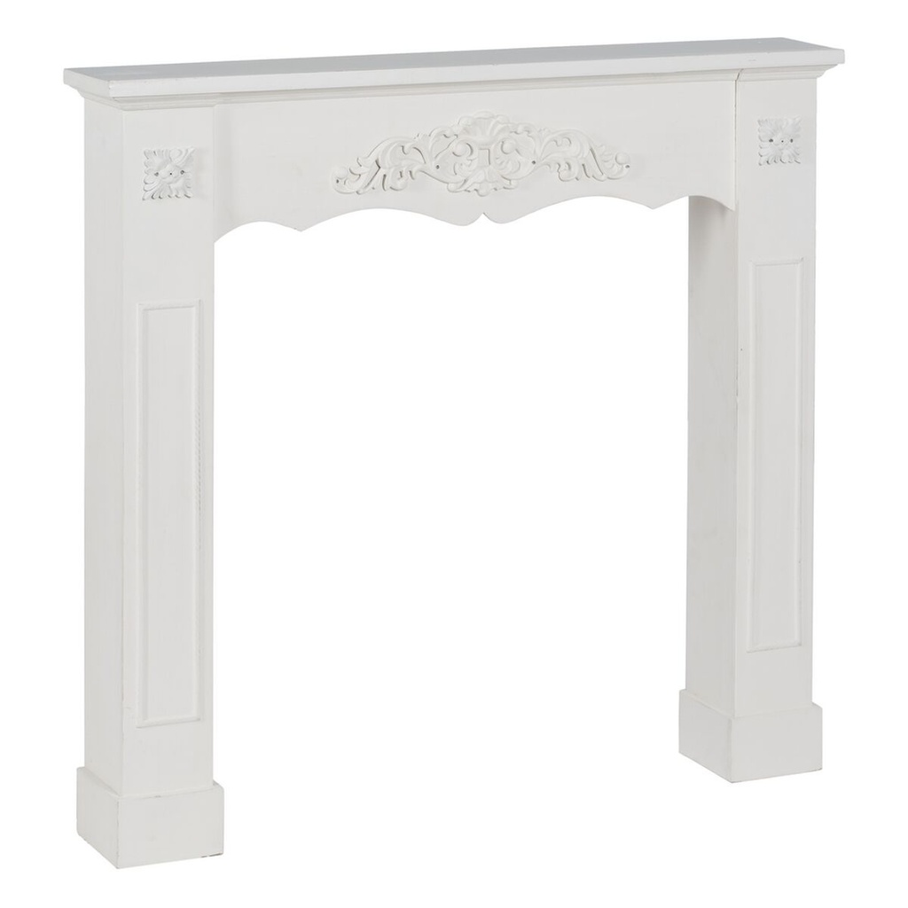 Fireplace White Fir wood MDF Wood 105 x 17 x 103 cm