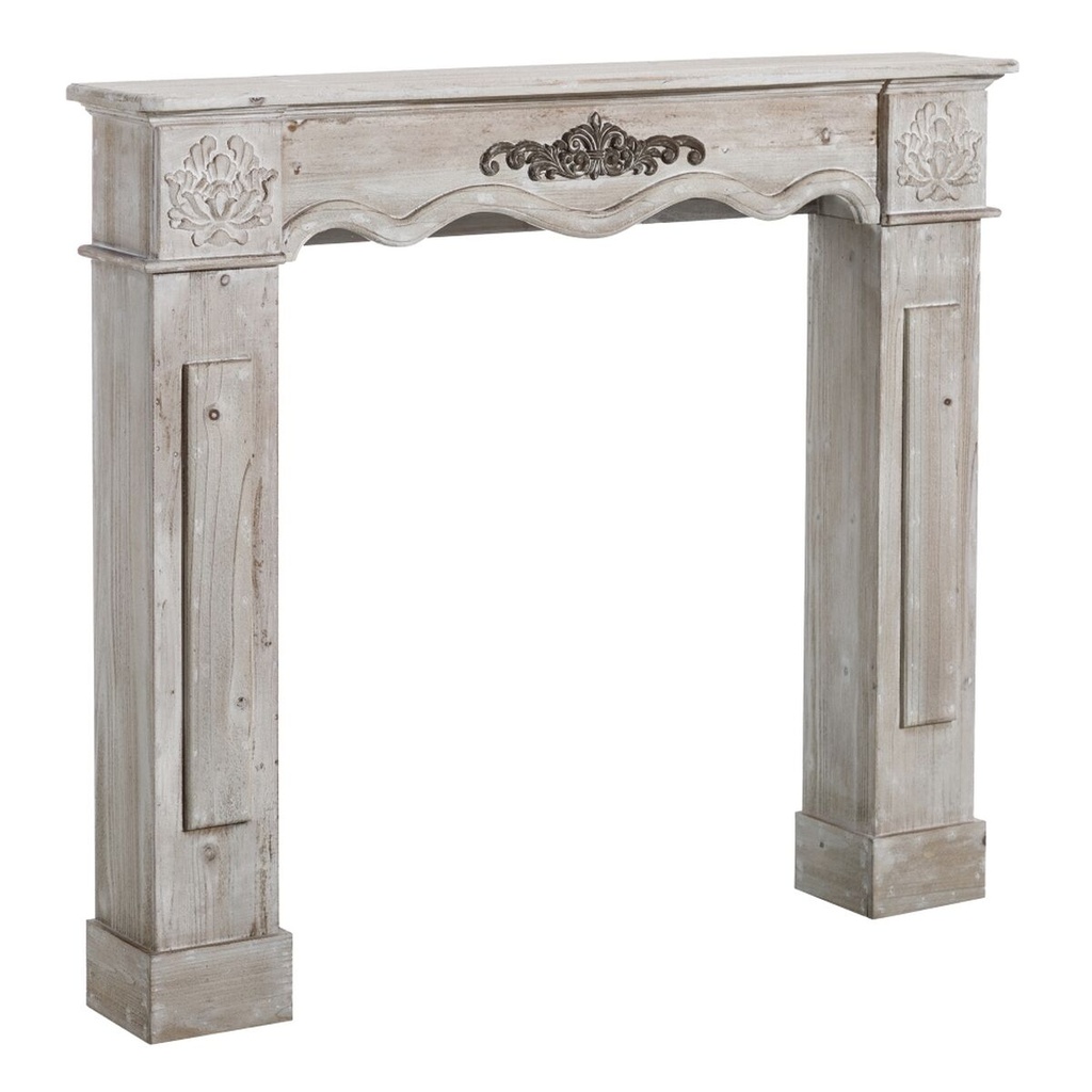 Fireplace White Fir wood MDF Wood 116 x 20 x 102 cm 82 x 77 cm