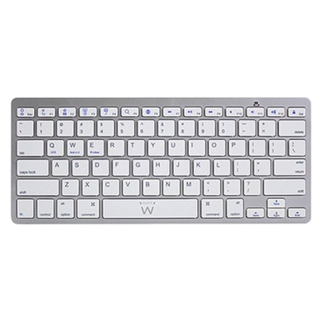 Teclado Bluetooth Ewent EW3161 Blanco Plateado