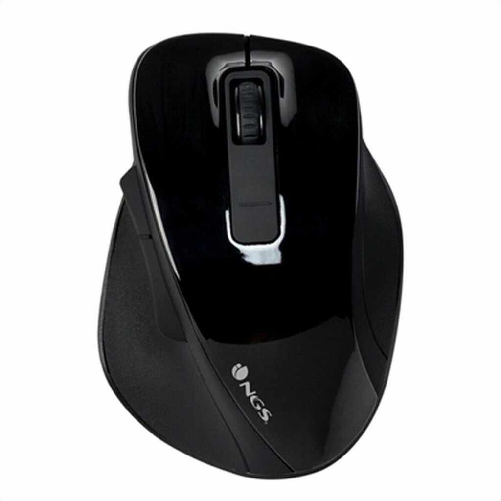 Ratón Inalámbrico Óptico NGS BOWBLACK Negro 1600 dpi (1 unidad)