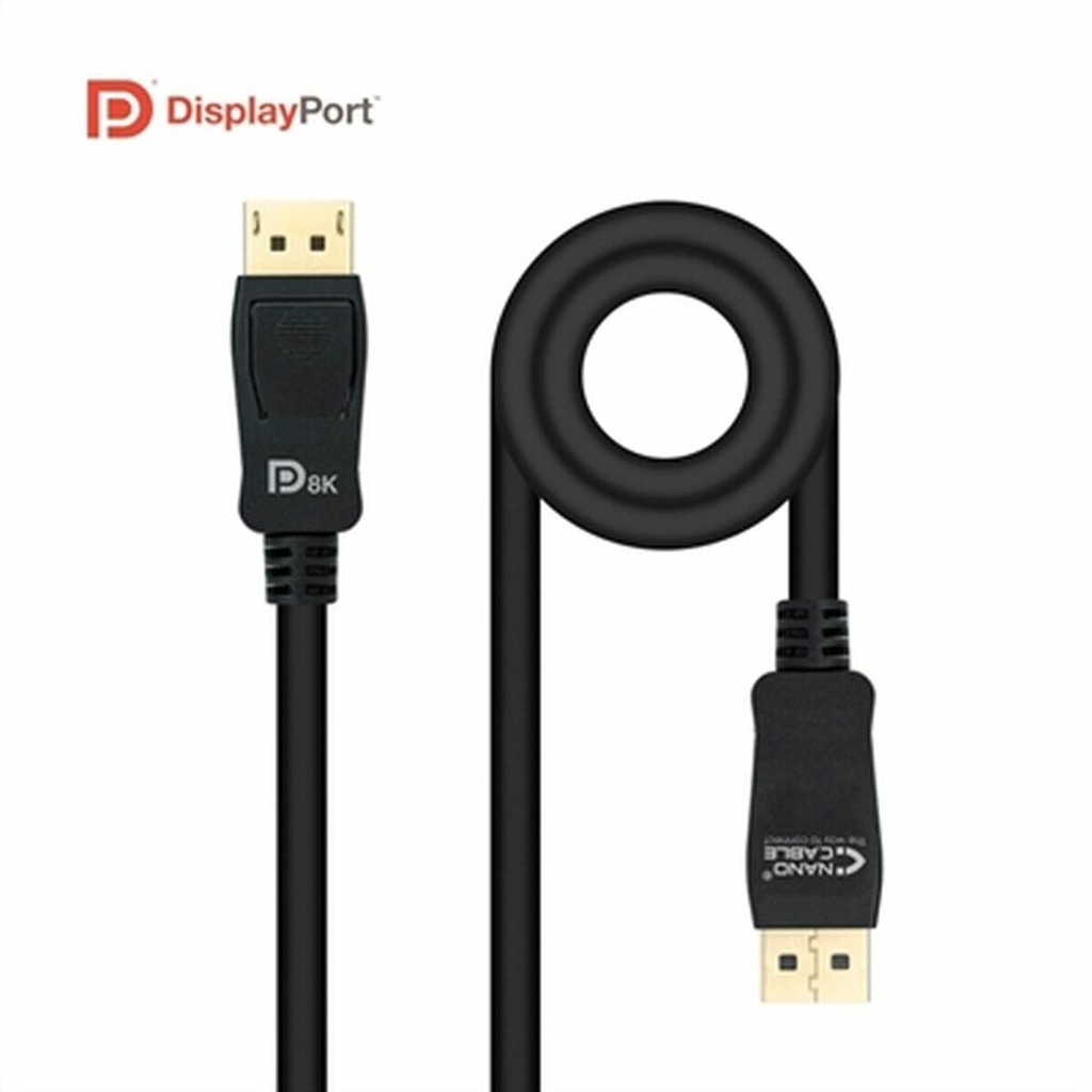 Cable DisplayPort NANOCABLE 1 Negro 1,5 m (1,5 m)