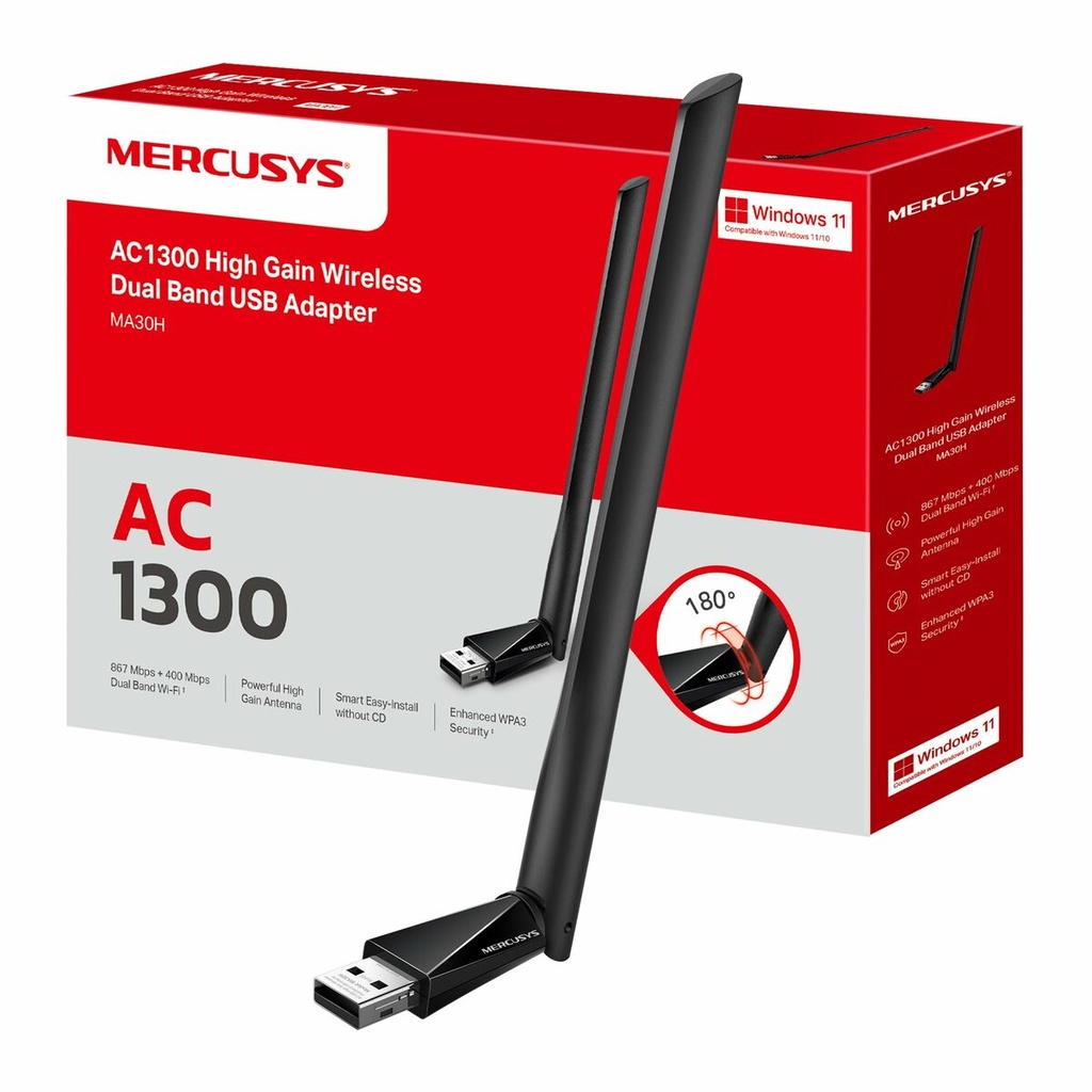 Adaptador de Red Mercusys MA30H