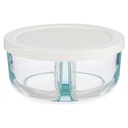 Fiambrera Pasabahce 530683-1113225 Blanco Transparente Vidrio 2 Compartimentos