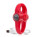 Anillo Vibrador para el Pene The Screaming O Charged Yoga Rojo