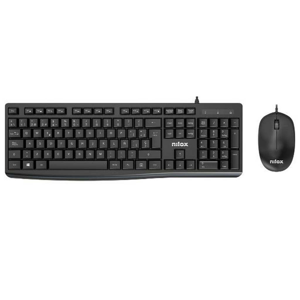 Teclado y Ratón Nilox NXKME0012 Negro