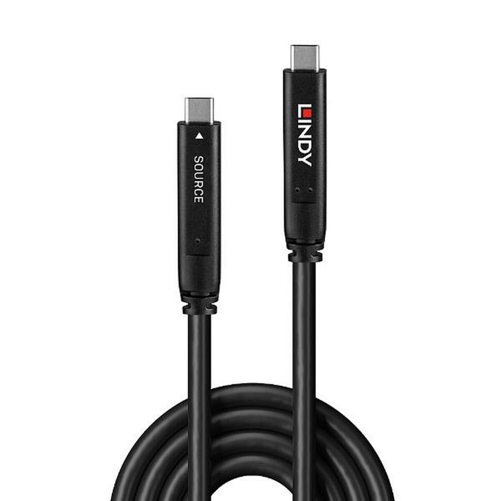 USB-C Cable LINDY 43393 Black 8 m