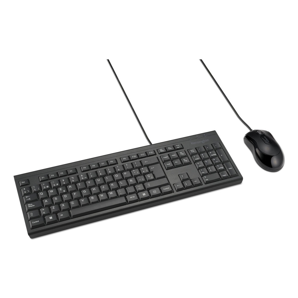 Teclado y Ratón Kensington KM100 Negro Español QWERTY