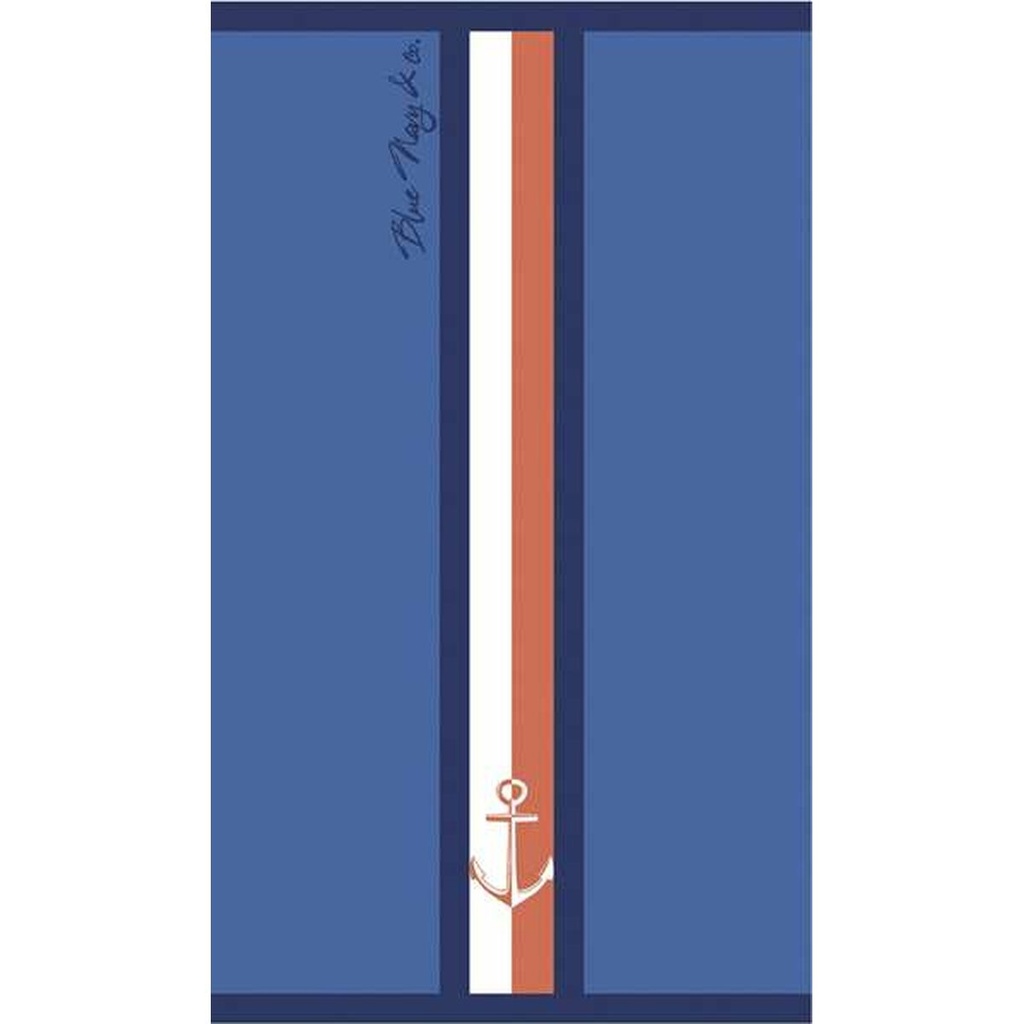 Toalla de Playa Secaneta Portals Azul marino 90 x 165 cm Jacquard