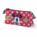 Triple Carry-all Minnie Mouse Pink 23 x 8 x 11 cm