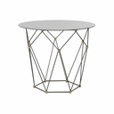 Mesa auxiliar DKD Home Decor Negro Metal Cristal Dorado (70 x 70 x 60 cm)