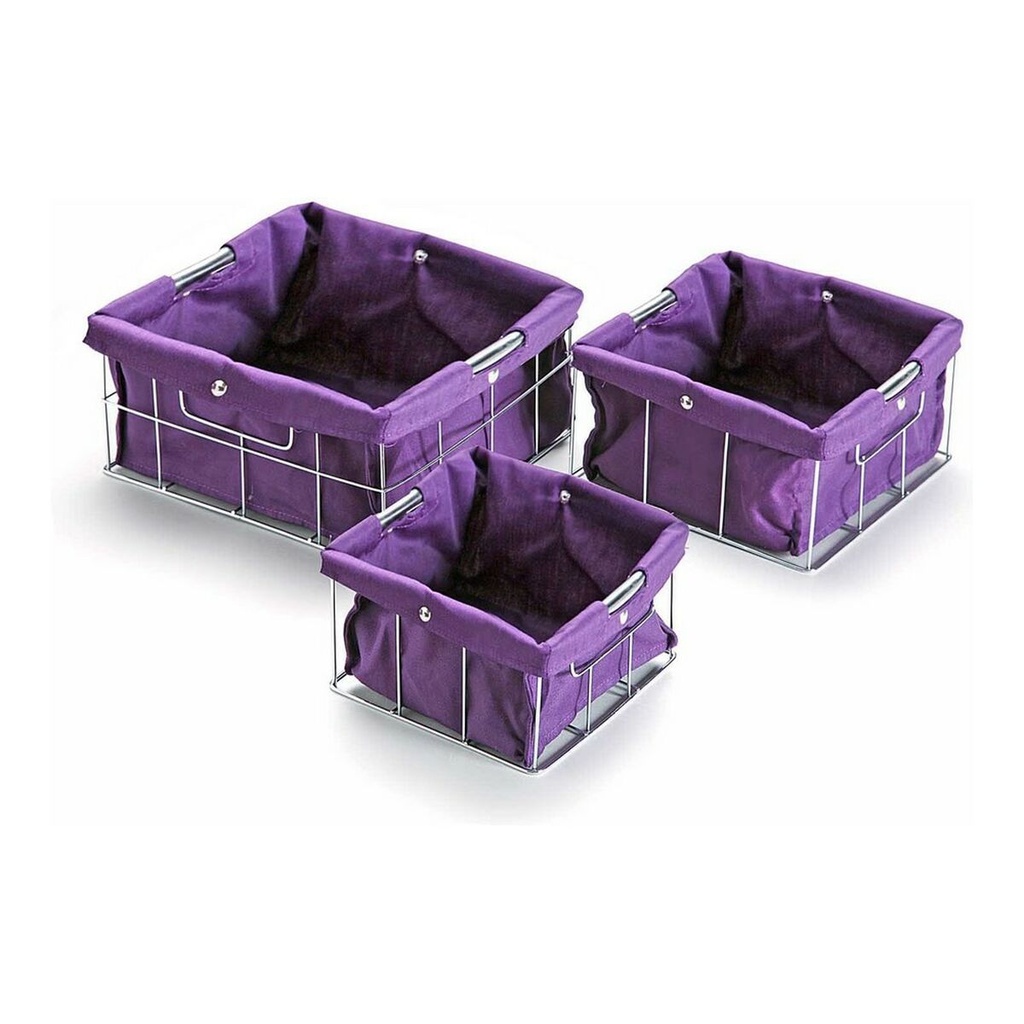 Set of Stackable Organising Boxes Versa VS-10650020 26 x 12 x 26 cm