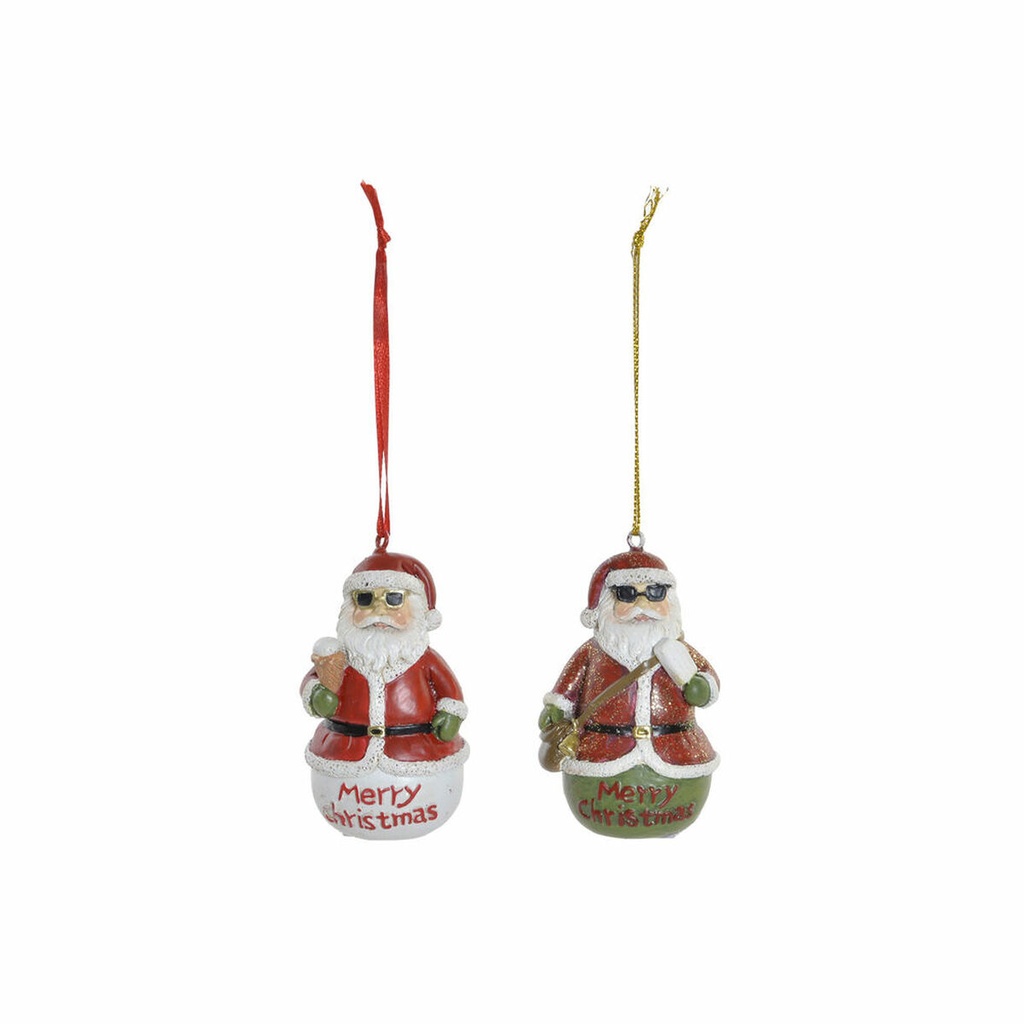 Hanging decoration DKD Home Decor Christmas Resin (2 pcs) (4.5 x 3 x 7 cm)