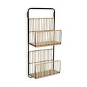 Magazine rack Versa Metal Resin MDF Wood 12 x 68 x 32 cm Modern