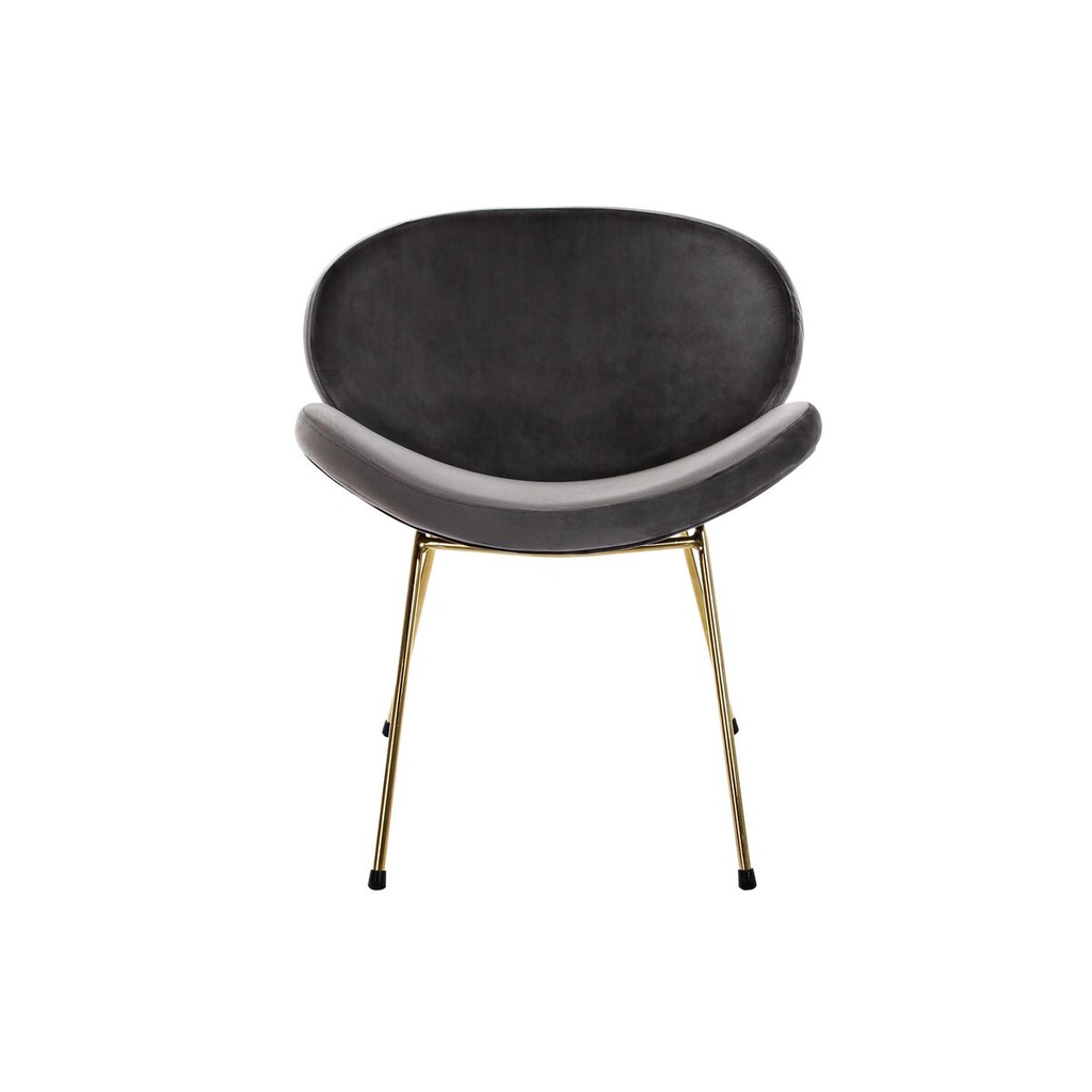 Chair DKD Home Decor Black Golden Polyester Metal 62 x 58 x 73 cm