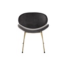 Chair DKD Home Decor Black Golden Polyester Metal 62 x 58 x 73 cm