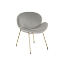 Chair DKD Home Decor Golden Light grey 62 x 58 x 73 cm