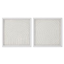 Juego de 2 cuadros Home ESPRIT Papel Cristal 35 x 2 x 35 cm