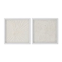 Set of 2 pictures Home ESPRIT Paper Crystal 35 x 2 x 35 cm