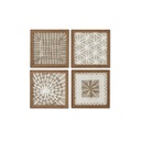Cuadro Home ESPRIT Blanco Natural Moderno 22 x 2 x 22 cm