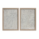 Cuadro Home ESPRIT Blanco Natural Escandinavo 25 x 2 x 35 cm