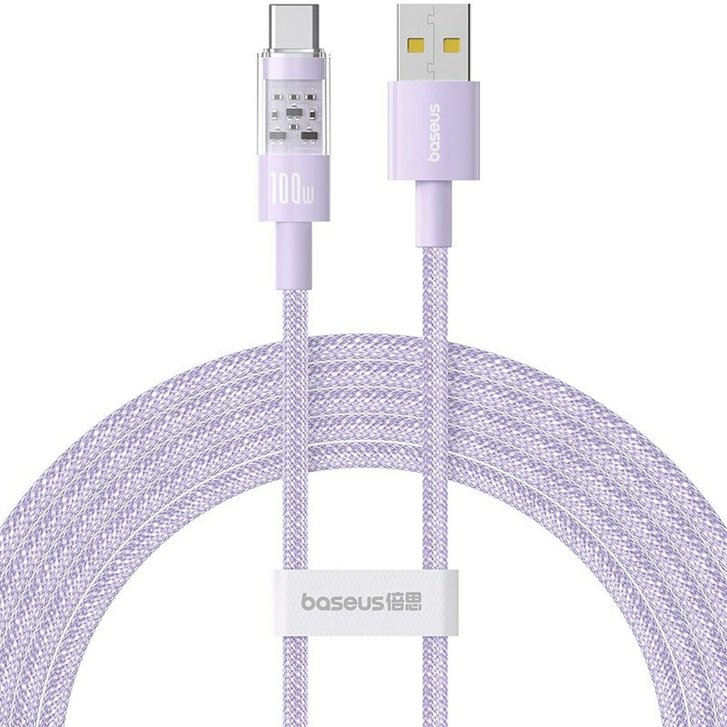 USB A to USB-C Cable Baseus P10373002511-01 Purple 2 m