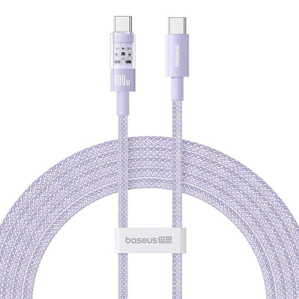 Cable USB-C a USB-C Baseus P10373000511-01 Púrpura 2 m