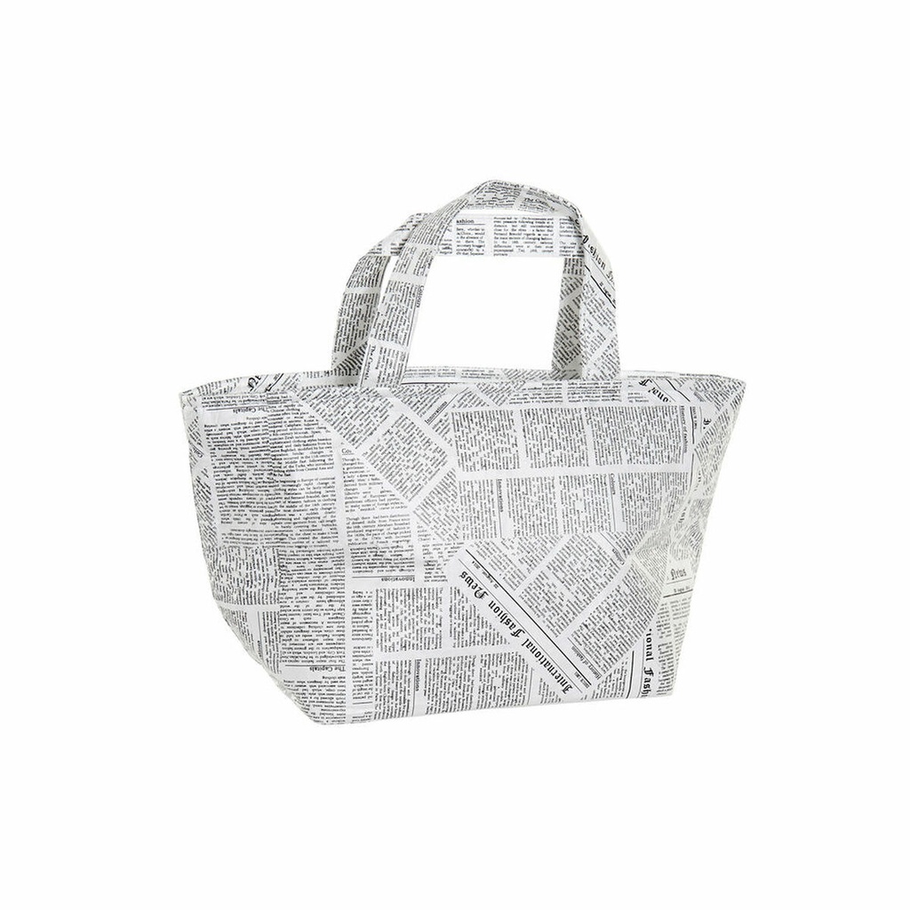 Bolsa Térmica DKD Home Decor Blanco Negro 23 x 14,5 x 20 cm Térmico